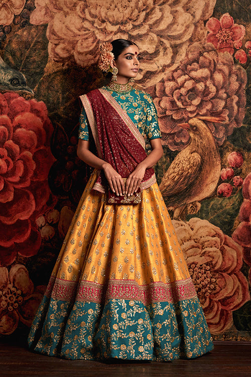 banarasi silk lehenga