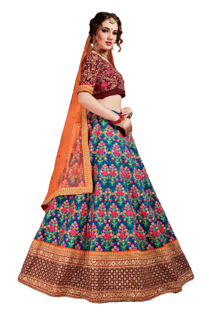 Mulberrysilk Lehenga