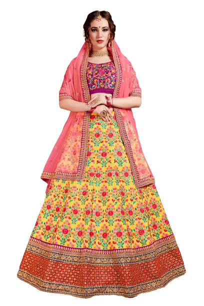 Mulberrysilk Lehenga