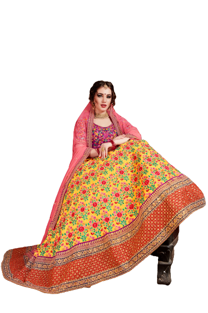 Mulberrysilk Lehenga