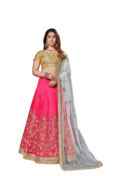 Mulberrysilk Lehenga