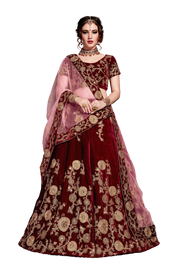 velvet lehenga