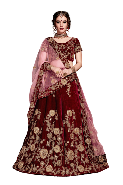 velvet lehenga