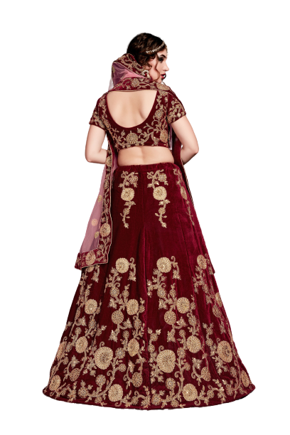 velvet lehenga