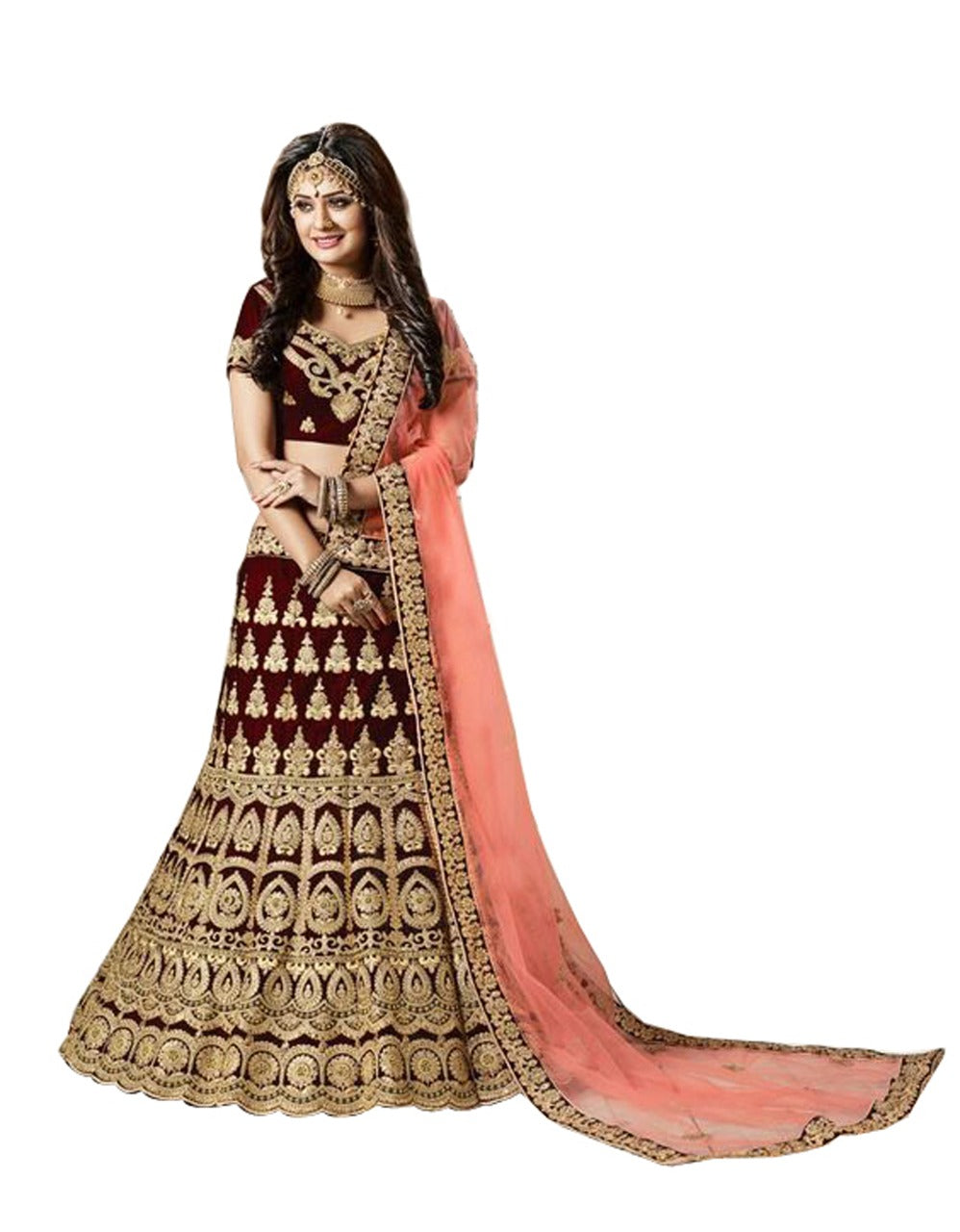 Best Wedding Party wear Maroon silk Lehenga  for women