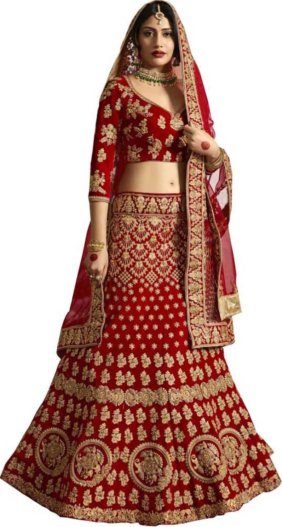 Best Wedding  wear Red silk Lehenga