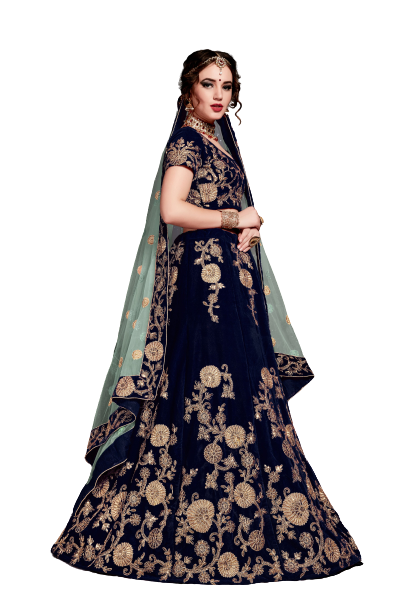 velvet lehenga