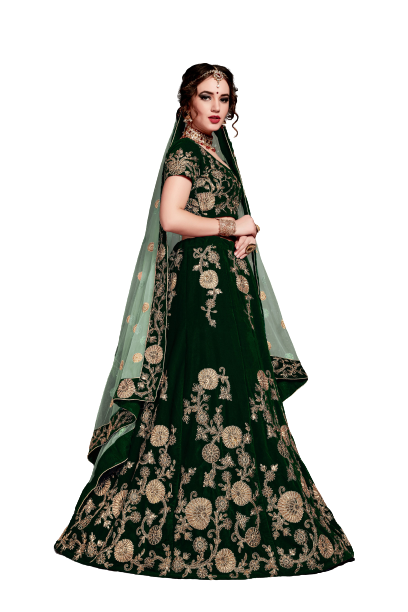 velvet lehenga