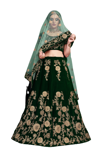 velvet lehenga