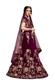 velvet lehenga