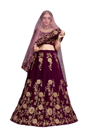 velvet lehenga